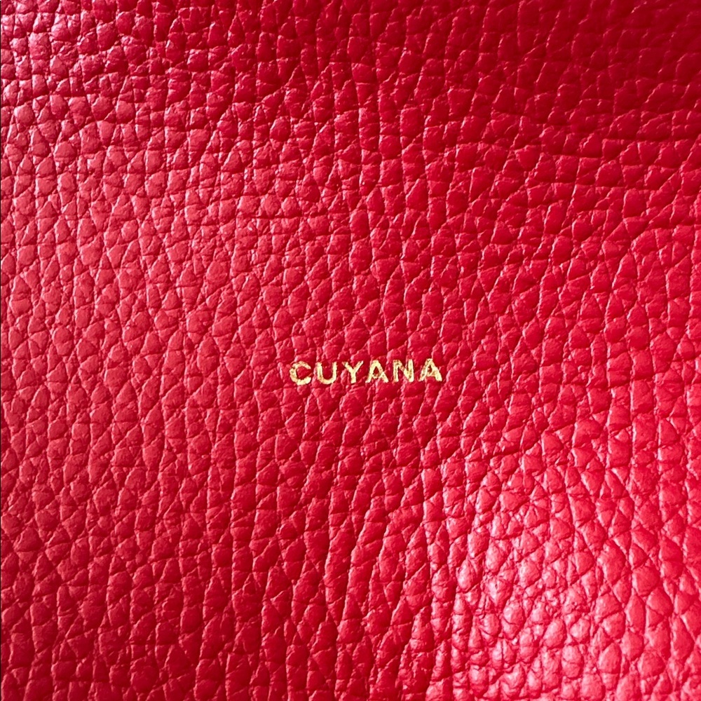NWOT CUYANA Easy Tote Dbl Handle Limited Edition Crimson Red Leather Bag - Picture 3 of 9
